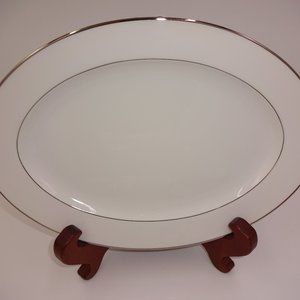 Vintage Style House Fine China Wedding Band 12" Oval Serving Platter Japan